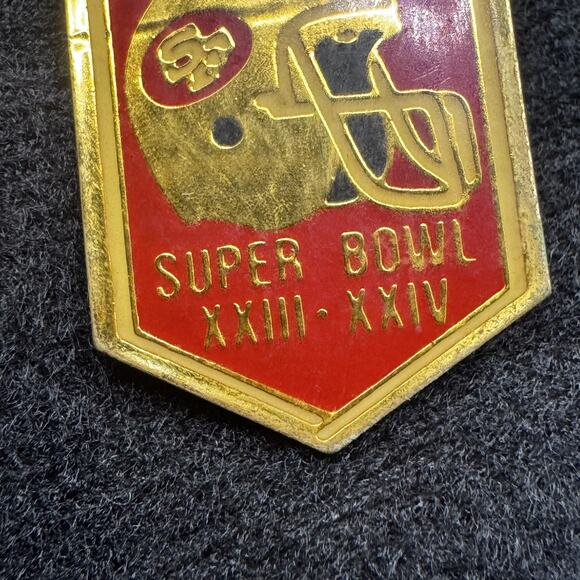 Back to Back Super Bowl Champions SF 49ers 23 24 XXIII XXIV San Francisco Pin - Picture 3 of 8